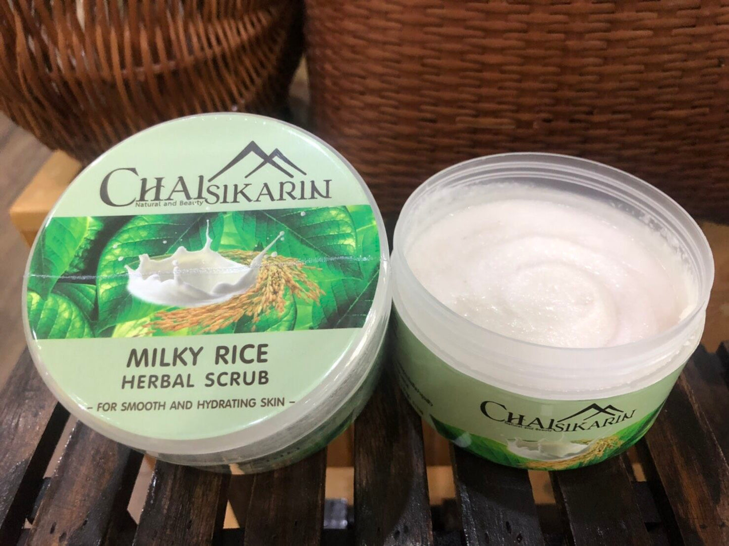 Milky Rice Herbal Body Scrub (For smooth and hydrating skin)